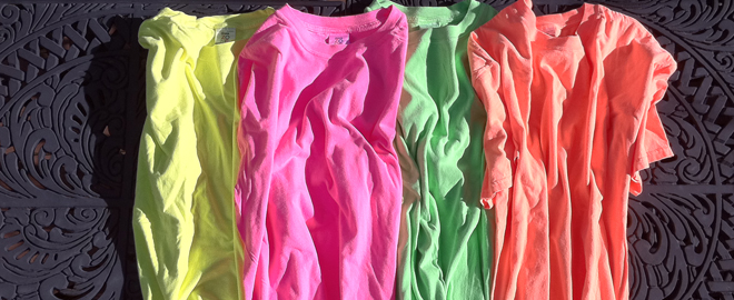 Neon Yellow Pink & Green Shirts