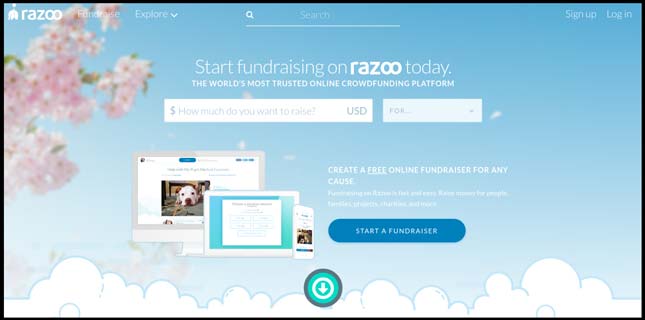 Razoo is a crowdfunding website for nonprofits and individuals.