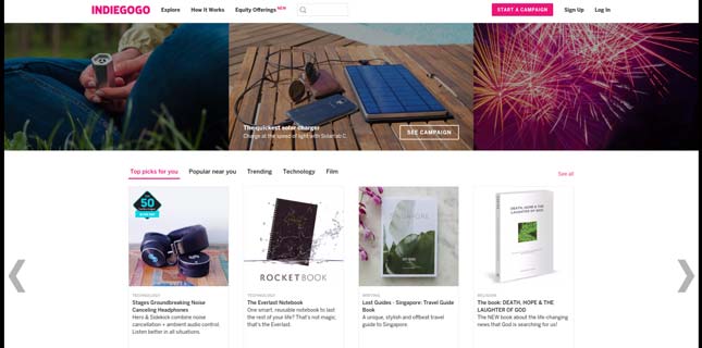 Learn more about the Indiegogo crowdfunding platform on their website.