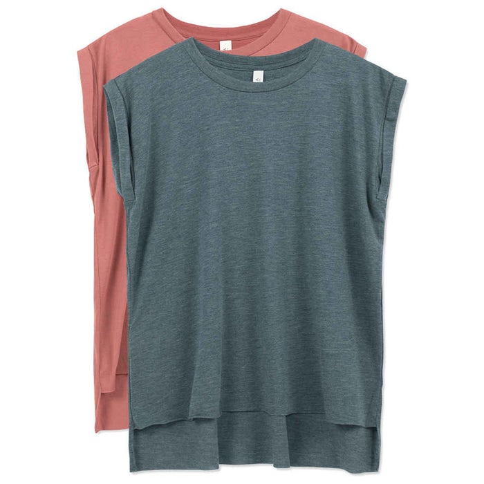 ladies rolled cuff tank top