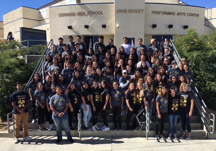 Key Club members in matching custom apparel celebrating service and leadership