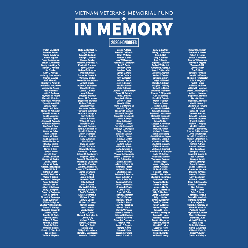 The 2026 In Memory Honoree Shirt shirt design - zoomed