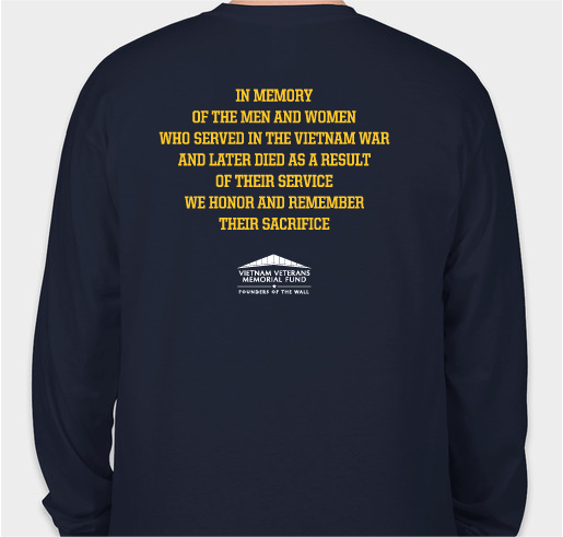 Support the In Memory program with our In Memory Gear Fundraiser - unisex shirt design - back