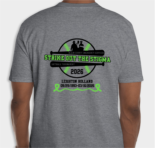 Strike Out The Stigma Fundraiser - unisex shirt design - back
