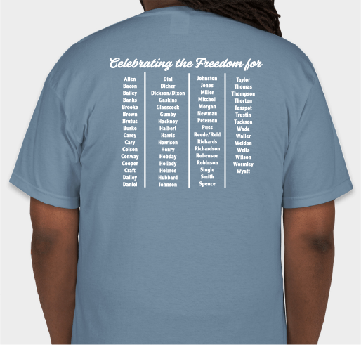 235 Years of Freedom Fundraiser - unisex shirt design - back