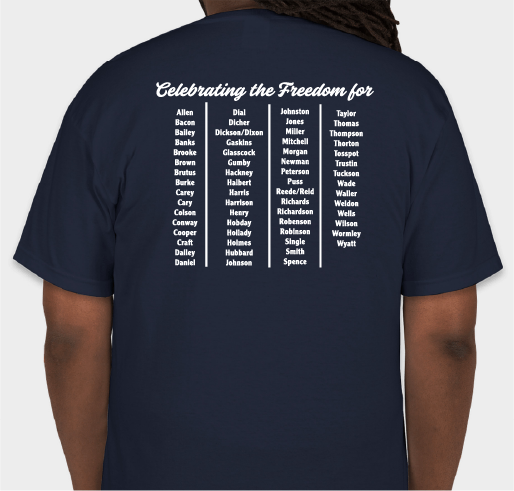 235 Years of Freedom Fundraiser - unisex shirt design - back