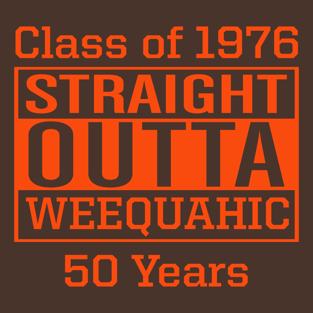 Weequahic HS Class of 1976 50 Year Tee Shirt shirt design - zoomed