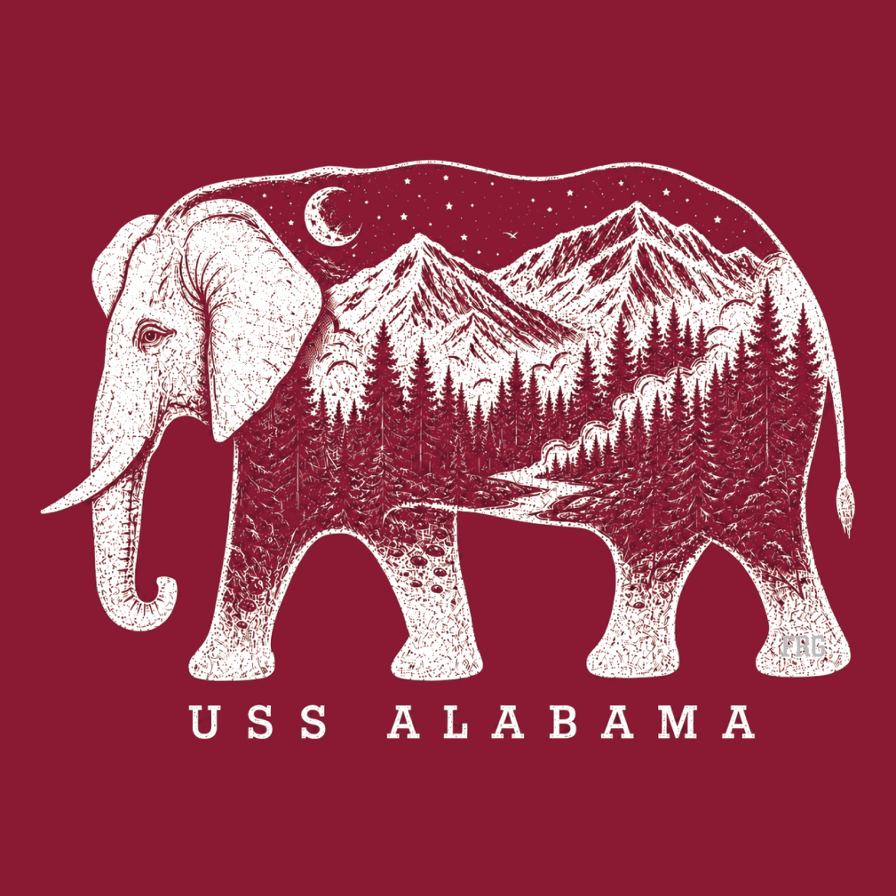 USS Alabama Gold FRG 731 T-Shirt shirt design - zoomed