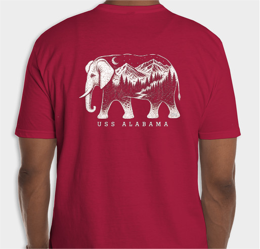 USS Alabama Gold FRG 731 T-Shirt Fundraiser - unisex shirt design - back