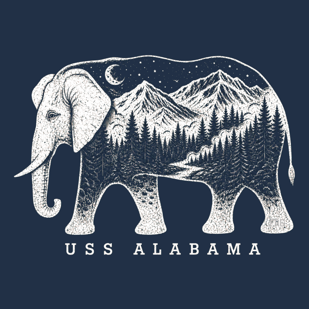 USS Alabama Gold FRG 731 T-Shirt shirt design - zoomed