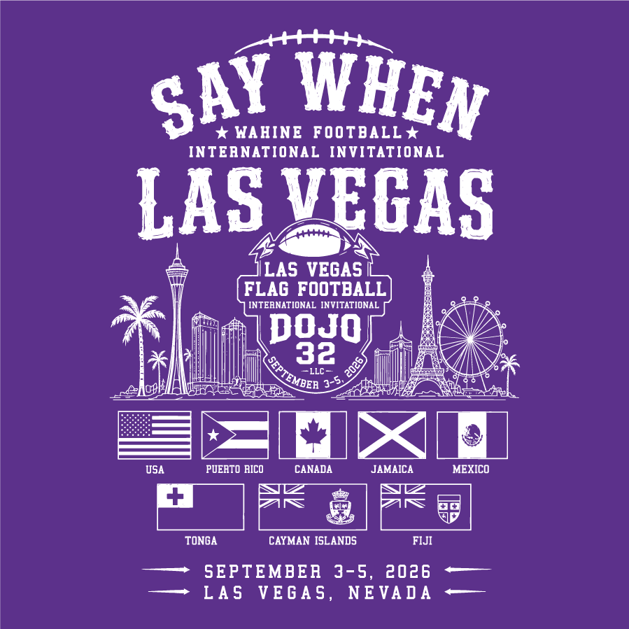 Say When Las Vegas Travel Team fundraiser shirt design - zoomed