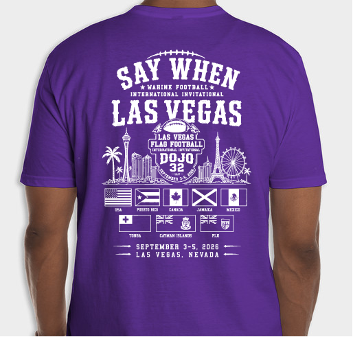 Say When Las Vegas Travel Team fundraiser Fundraiser - unisex shirt design - back