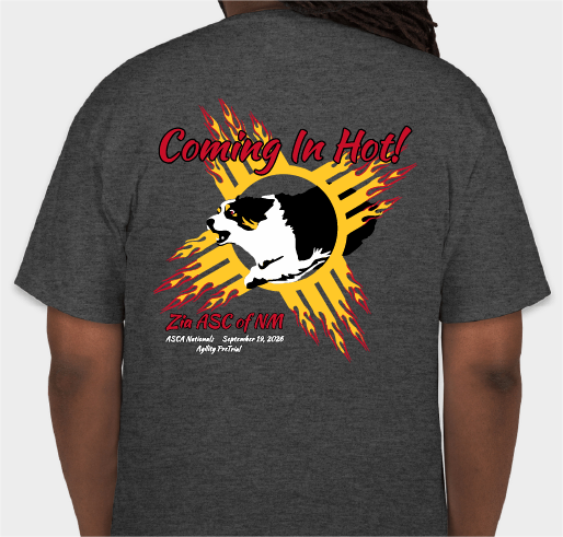 Coming In Hot Agility Pre-Trial Fundraiser - unisex shirt design - back