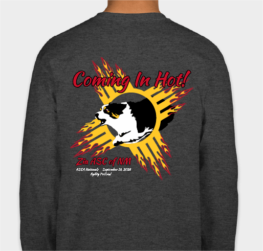 Coming In Hot Agility Pre-Trial Fundraiser - unisex shirt design - back