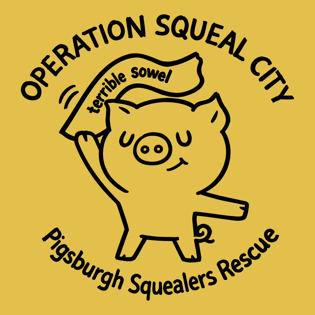 Operation Squeal City: 80+ pig saved from neglect shirt design - zoomed