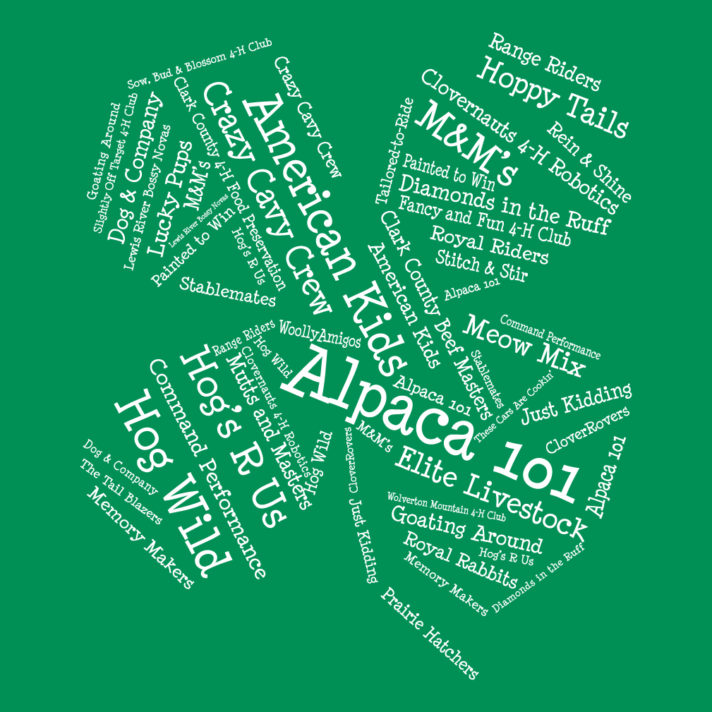 2026 Clark County 4-H Fundraiser shirt design - zoomed