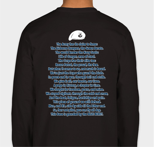 Loring K9 Sentry Dog Cemetery Fundraiser - unisex shirt design - back
