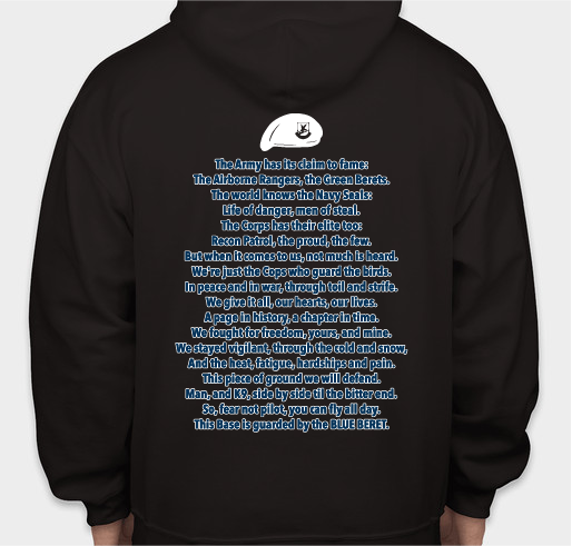 Loring K9 Sentry Dog Cemetery Fundraiser - unisex shirt design - back