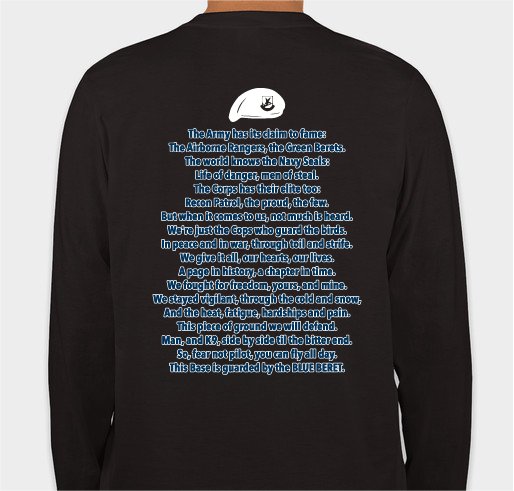 Loring K9 Sentry Dog Cemetery Fundraiser - unisex shirt design - back