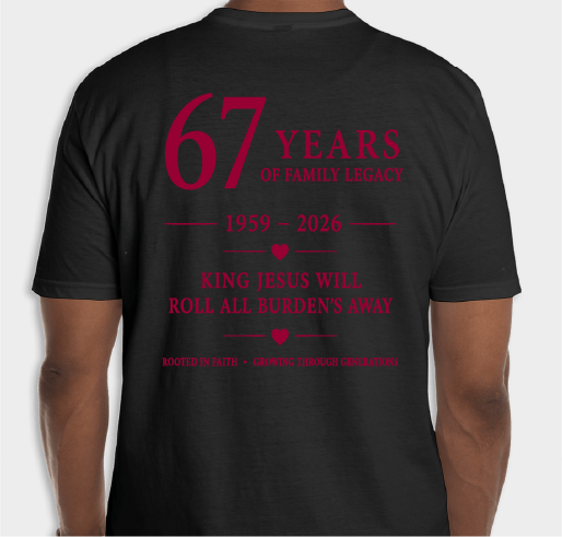 2026 RBB Family Reunion Fundraiser - unisex shirt design - back