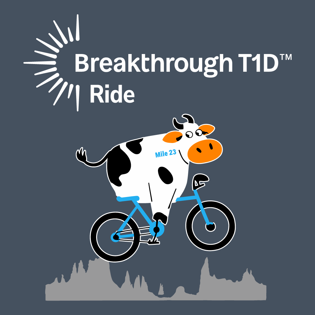 Breakthrough T1D Riding Cow! shirt design - zoomed
