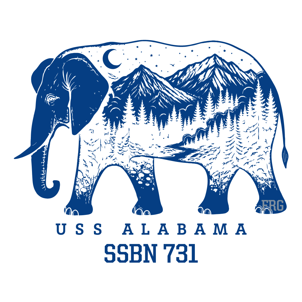 USS Alabama FRG Elephant Tumbler shirt design - zoomed