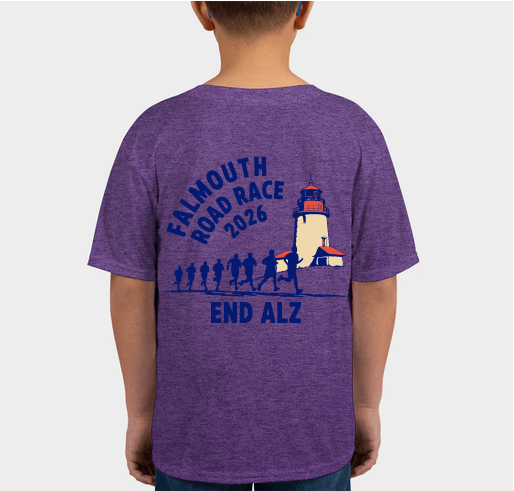 Running the Falmouth Road Race for END ALZ - Alzheimer's Association Fundraiser - unisex shirt design - back
