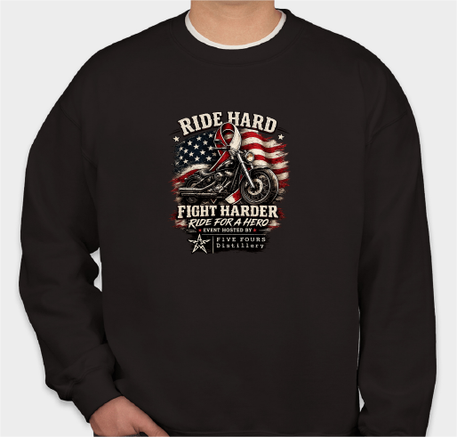 Ride for a Hero, Ride for a Veteran Fundraiser - unisex shirt design - front