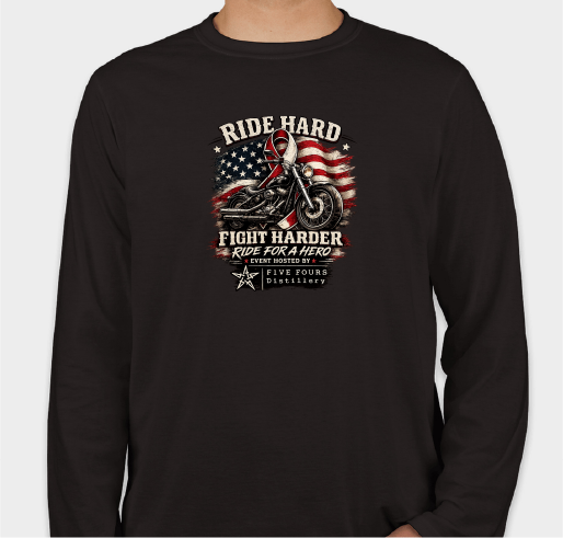 Ride for a Hero, Ride for a Veteran Fundraiser - unisex shirt design - front