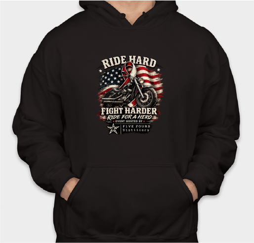 Ride for a Hero, Ride for a Veteran Fundraiser - unisex shirt design - front