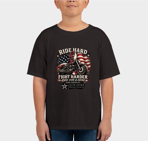 Ride for a Hero, Ride for a Veteran Fundraiser - unisex shirt design - front